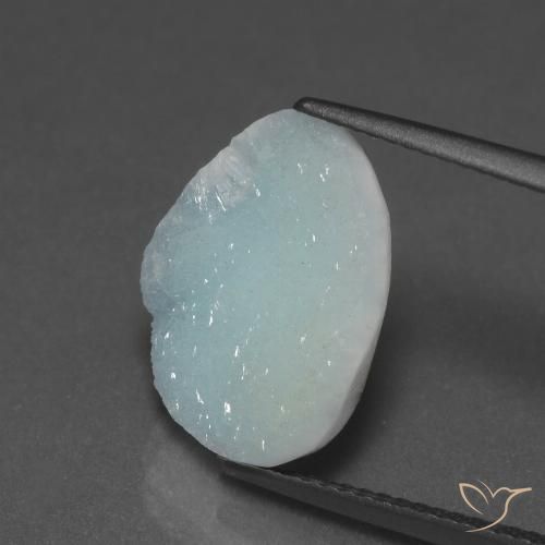 6.71ct Natural Verde-azul claro Hemimorfita Druzy, Elegante, Opaco