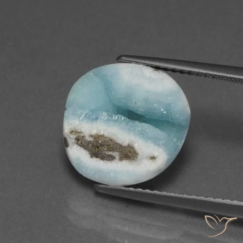 6.94ct Natural Verde azulado claro Hemimorfita Druzy, Elegante, Opaco