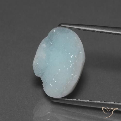 5.39ct Natural Verde-azul claro Hemimorfita Druzy, Elegante, Opaco