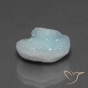 Hemimorfita Druzy Verde-azul claro natural de 5.39 ct, Elegante, Opaco