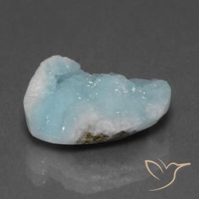 Hemimorfita Druzy Verde azulado claro natural de 8.94 ct, Elegante, Opaco