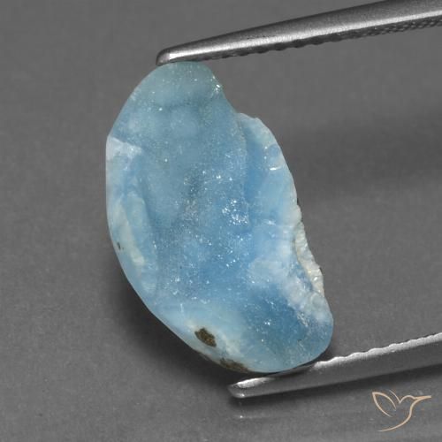 4.24ct Natural Azul azur eléctrico Hemimorfita Druzy, Elegante, Opaco