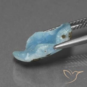 Hemimorfita Druzy Azul azur eléctrico natural de 4.24 ct, Elegante, Opaco