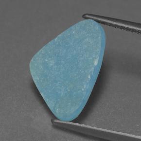 Drusa de hemimorfita azul natural de 4,17 ct, forma elegante, opaco