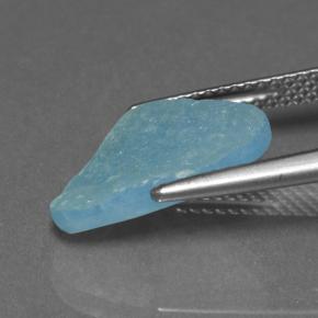 Drusa de hemimorfita azul natural de 4,17 ct, forma elegante, opaco