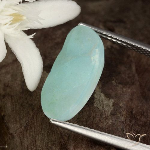 6.00ct Natural Verde azulado Hemimorfita Druzy, Ovalada, Translúcido