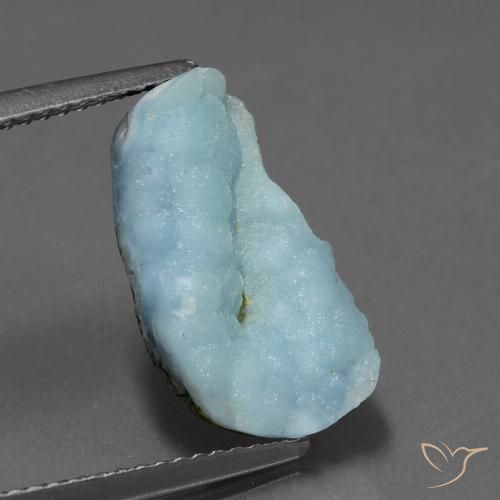 5.78ct Natural Azul claro Hemimorfita Druzy, Elegante, Opaco