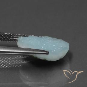 Hemimorfita Druzy Azul claro natural de 4.20 ct, Forma elegante, Opaco