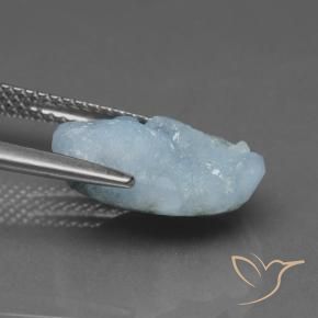 Hemimorfita Druzy Azul verdoso claro natural de 6.64 ct, Elegante, Opaco