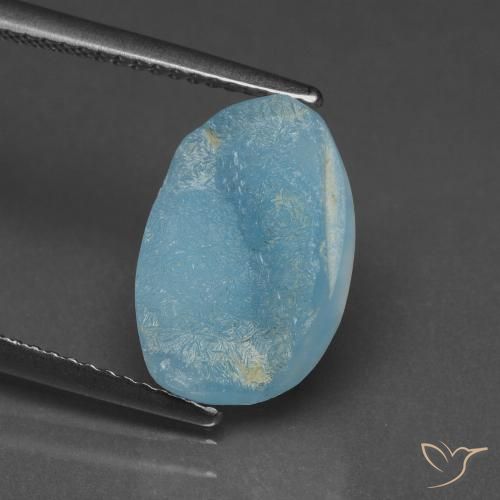 5.68ct Natural Azul agua Hemimorfita Druzy, Elegante, Opaco