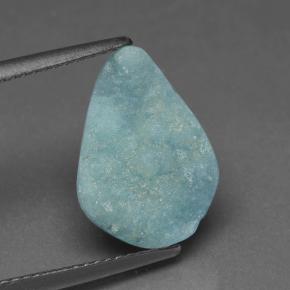 Drusa de hemimorfita azul natural de 4,91 ct, forma elegante, opaco