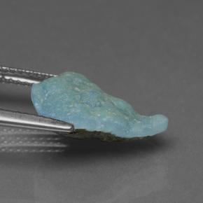 Drusa de hemimorfita azul natural de 4,91 ct, forma elegante, opaco