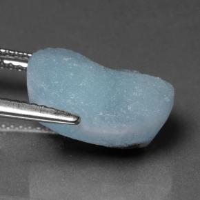 Drusa de hemimorfita turquesa natural de 8,18 ct, forma elegante, opaco