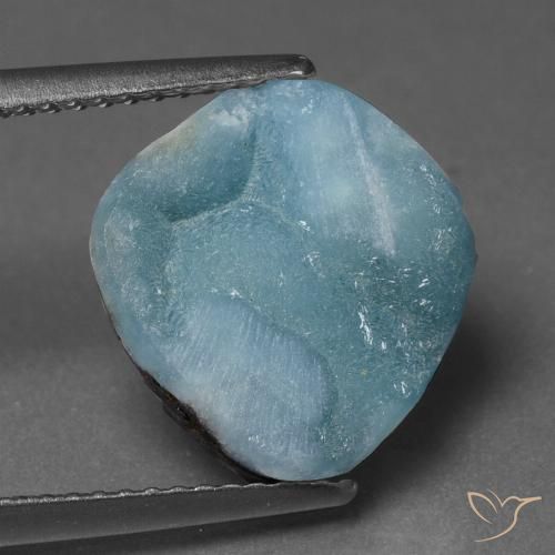 6.72ct Natural Verde azulado claro Hemimorfita Druzy, Elegante, Opaco