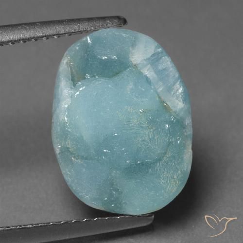 8.21ct Natural Verde azulado claro Hemimorfita Druzy, Elegante, Opaco