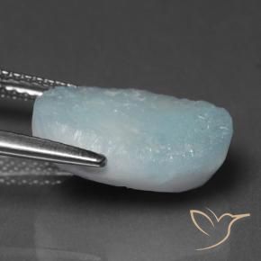 Hemimorfita Druzy Azul claro natural de 6.63 ct, Elegante, Opaco