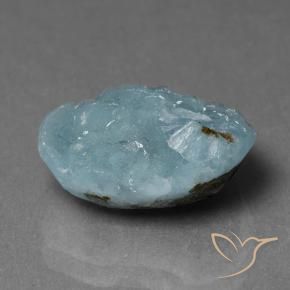 Hemimorfita Druzy Verde azulado claro natural de 6.34 ct, Elegante, Opaco