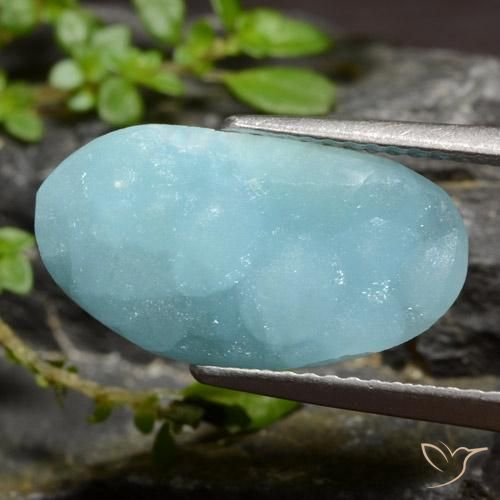6.06ct Natural Verde azulado claro Hemimorfita Druzy, Elegante, Opaco