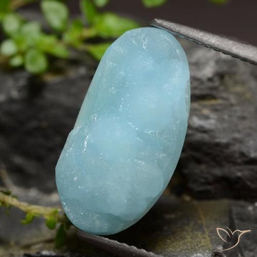 Hemimorfita Druzy Verde azulado claro natural de 6.06 ct, Elegante, Opaco