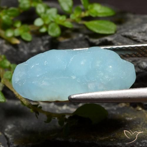 Hemimorfita Druzy Verde azulado claro natural de 6.06 ct, Elegante, Opaco