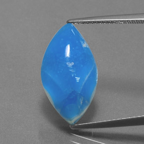Hemimorfita azul natural de 9,64 ct, marquesa, opaco