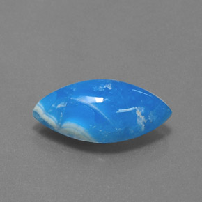 Hemimorfita azul natural de 9,64 ct, marquesa, opaco