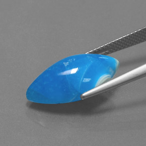 Hemimorfita azul natural de 9,64 ct, marquesa, opaco