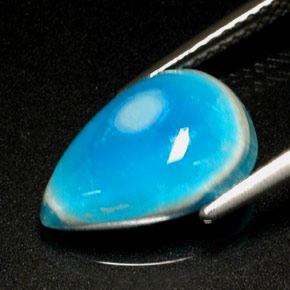 Hemimorfita blanco azulado natural de 4,76 ct, en forma de pera, opaco