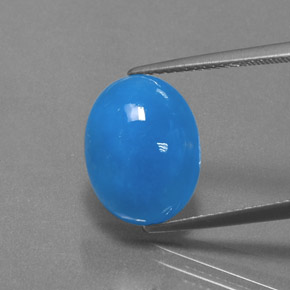 hemimorfita Azul natural de 8.80 ct, Corte Óvalo, Opaco