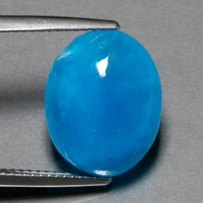 Hemimorfita azul natural de 11,21 ct, corte óvalo, opaco