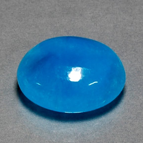 Hemimorfita azul natural de 11,21 ct, corte óvalo, opaco