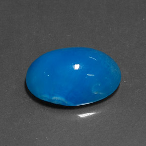 Hemimorfita azul natural de 9,09 ct, corte óvalo, opaco