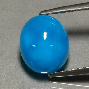 hemimorfita Azul natural de 9.50 ct, Corte Óvalo, Opaco