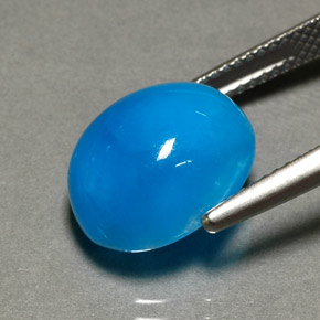 hemimorfita Azul natural de 9.50 ct, Corte Óvalo, Opaco