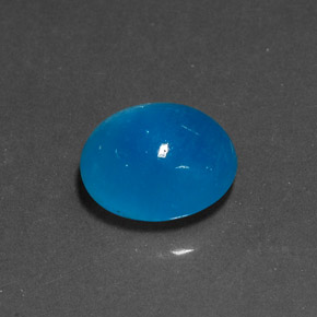 Hemimorfita azul natural de 6,25 ct, corte óvalo, opaco