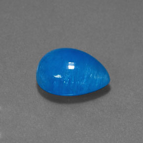 Hemimorfita azul natural de 8,79 ct, en forma de pera, opaco
