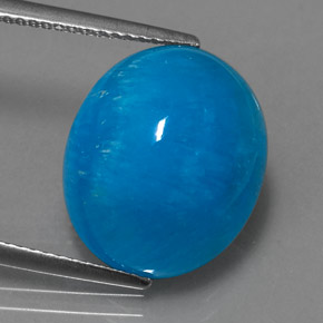 Hemimorfita azul natural de 13,48 ct, corte óvalo, translúcido