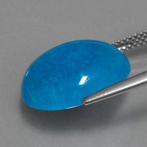 Hemimorfita azul natural de 13,48 ct, corte óvalo, translúcido