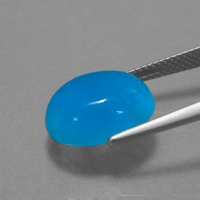 Hemimorfita azul natural de 9,08 ct, corte óvalo, translúcido