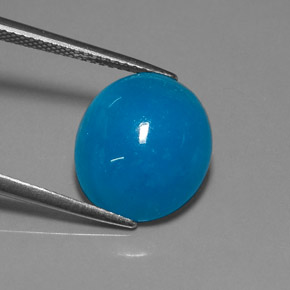 Hemimorfita azul natural de 10,30 ct, corte óvalo, translúcido