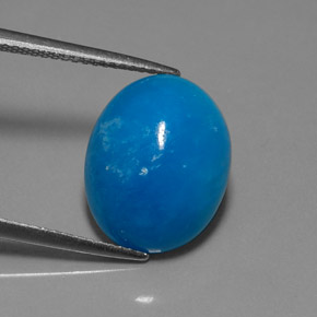 Hemimorfita azul natural de 10,57 ct, corte óvalo, translúcido