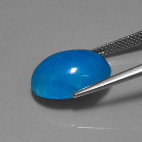 Hemimorfita azul natural de 10,57 ct, corte óvalo, translúcido