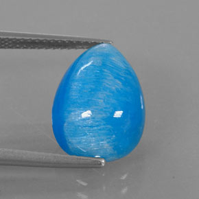 Hemimorfita azul natural de 7,20 ct, en forma de pera, translúcido