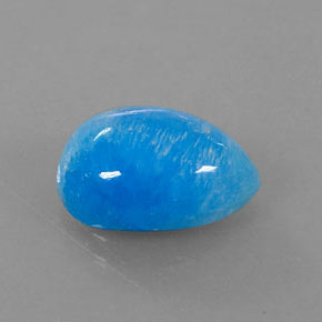 Hemimorfita azul natural de 7,20 ct, en forma de pera, translúcido