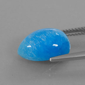 Hemimorfita azul natural de 7,20 ct, en forma de pera, translúcido