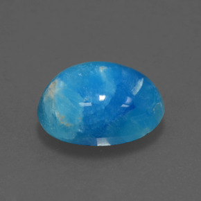 Hemimorfita azul natural de 5,42 ct, corte óvalo, opaco