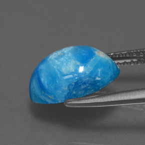 Hemimorfita azul natural de 5,42 ct, corte óvalo, opaco