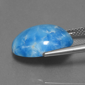 hemimorfita Azul blanquecino natural de 13.34 ct, Corte Óvalo, Opaco