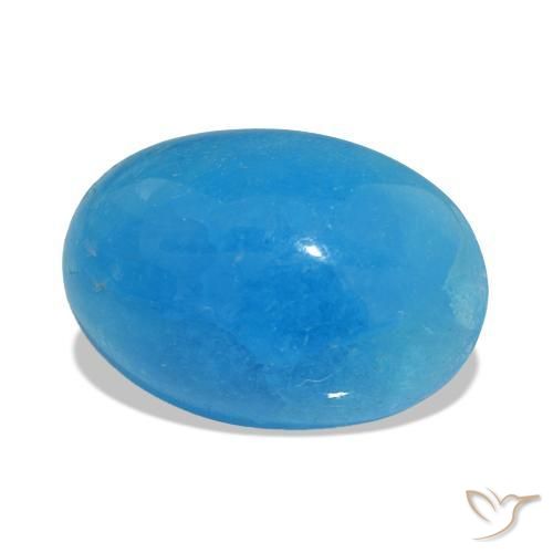 Hemimorfita azul natural de 11,23 ct, corte óvalo, opaco