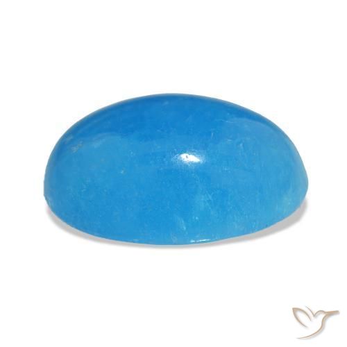 Hemimorfita azul natural de 11,23 ct, corte óvalo, opaco